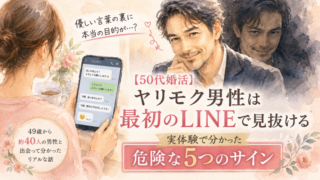 【50代婚活】ヤリモク男性は最初のLINEで見抜ける｜実体験で分かった危険な5つのサイン