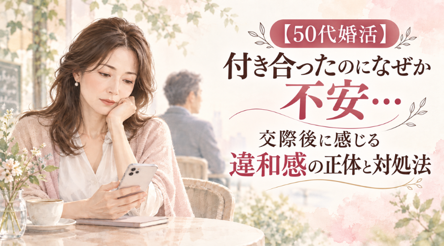 【50代婚活】付き合ったのになぜか不安…交際後に感じる違和感の正体と対処法