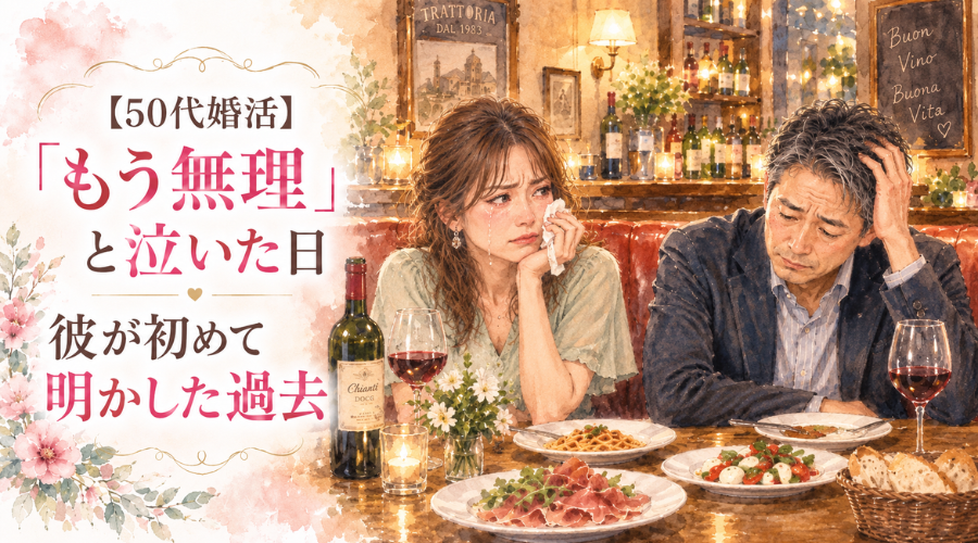 [50代婚活]「もう無理」と泣いた日｜彼が初めて明かした過去