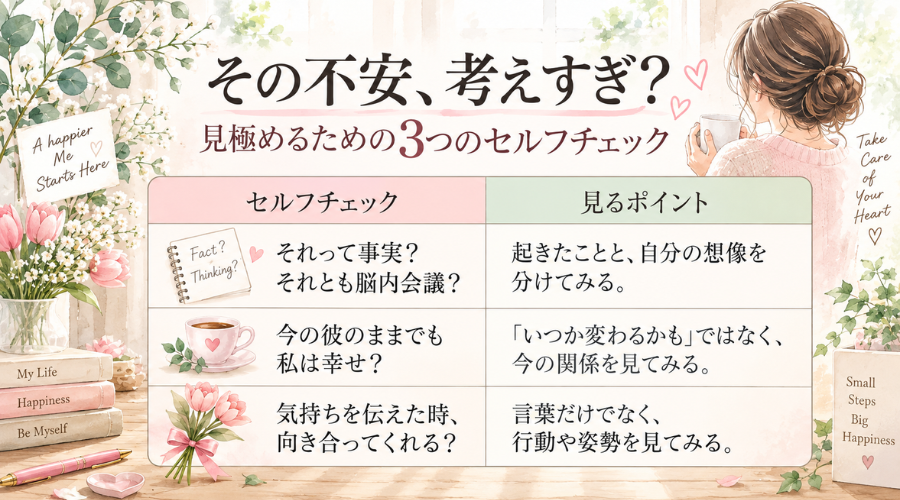 交際後の不安を見極める３つのセルフチェック