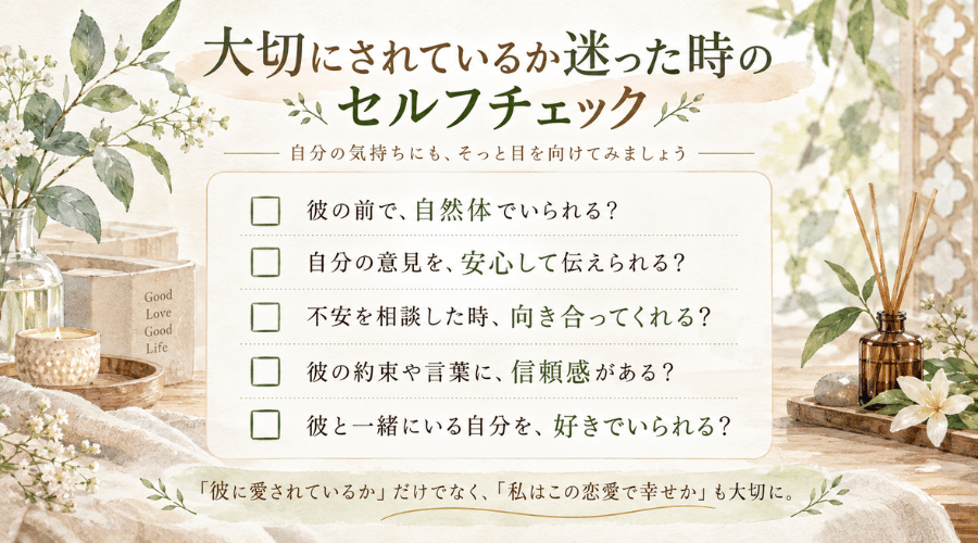 大切にされているか迷った時のセルフチェック5つ